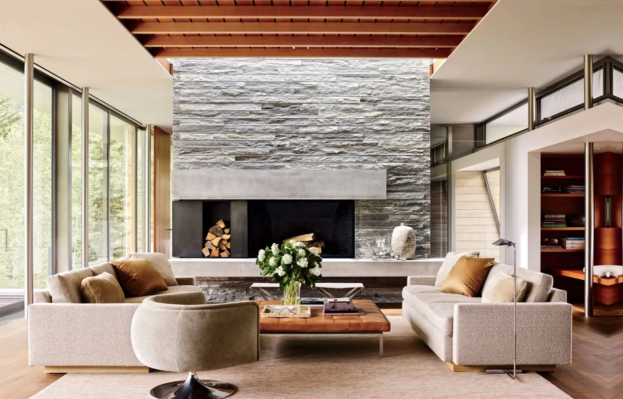 Contemporary Interiors demonstrated by a living room design