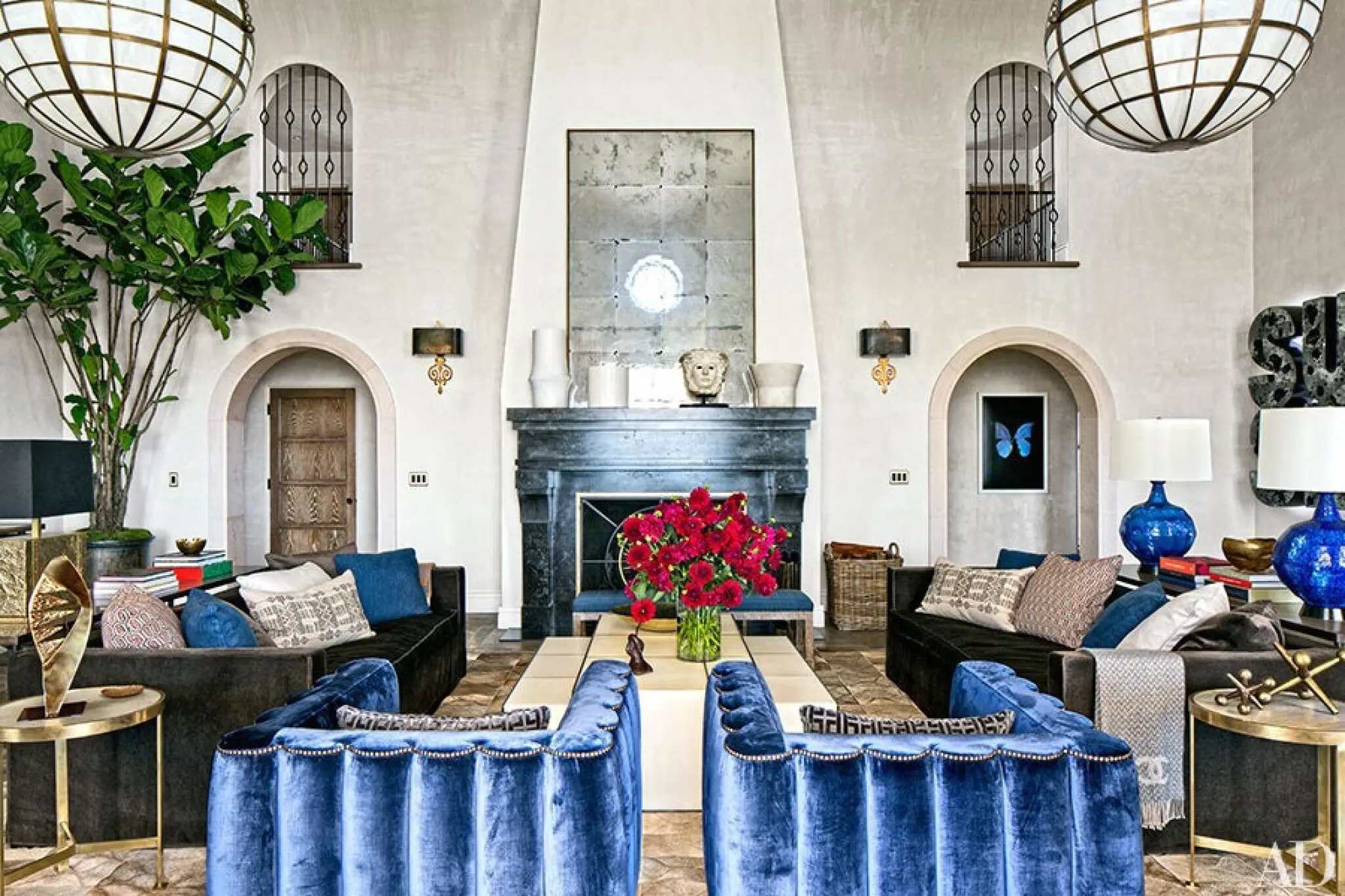 Symmetric interior design by Martyn Lawrence Bullard