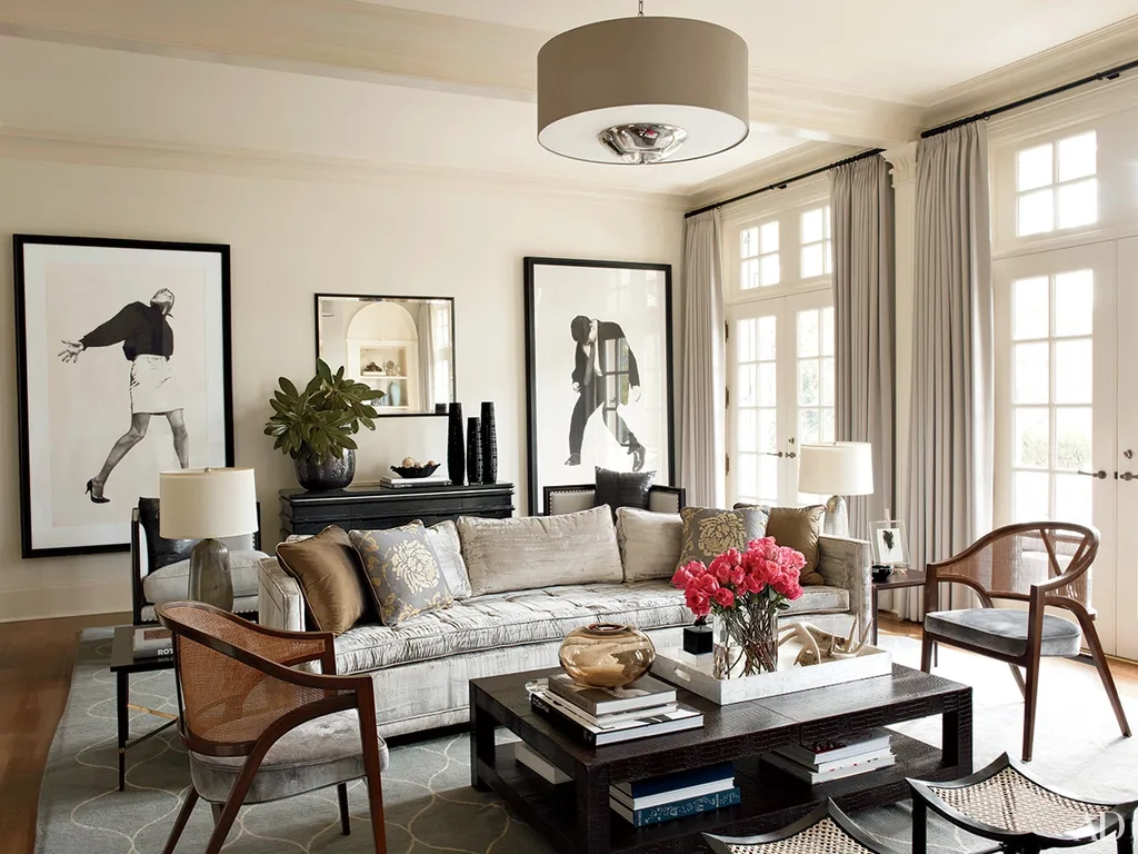 Contemporary grey living room featuring neutral tones, elegant furniture, layered textures, and soft lighting that reflects a modern luxury interior lifestyle and timeless architectural design.