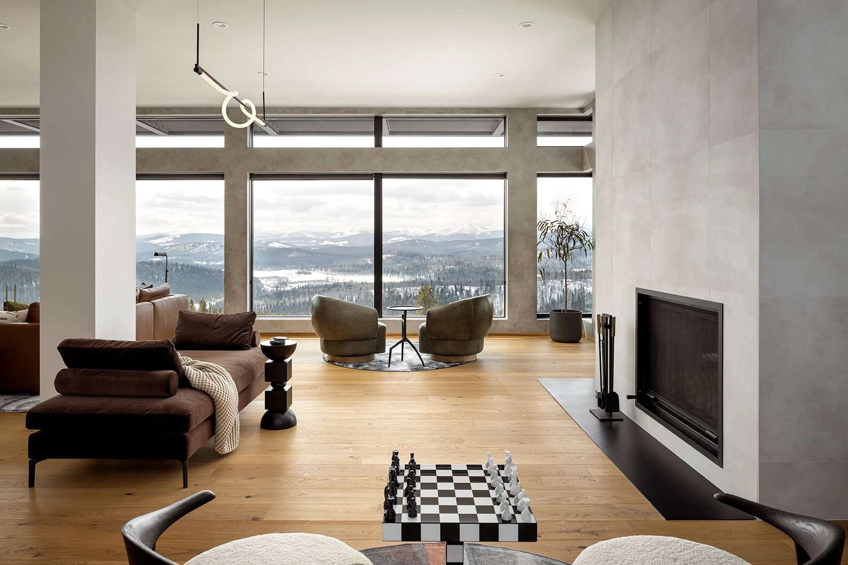 Modern luxury living room featuring neutral tones, soft textures, and elegant furniture composition, representing contemporary luxury interiors