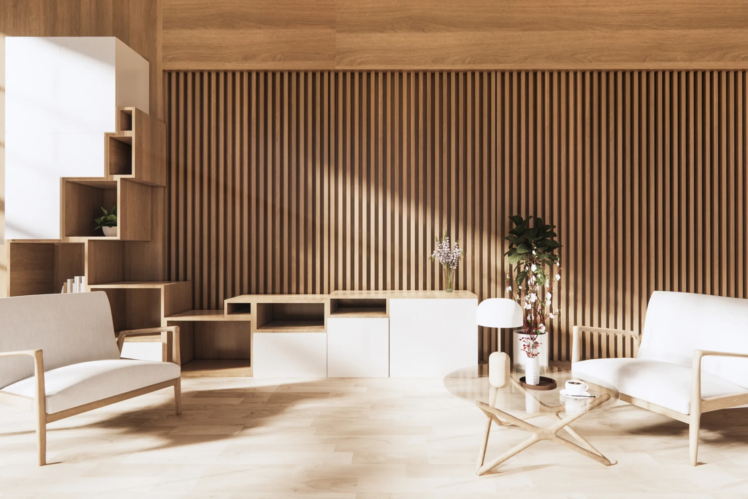 Interior trends 2026 material detail featuring natural wood craftsmanship, warm tones, and tactile surfaces, emphasizing sensory and experiential interior design.