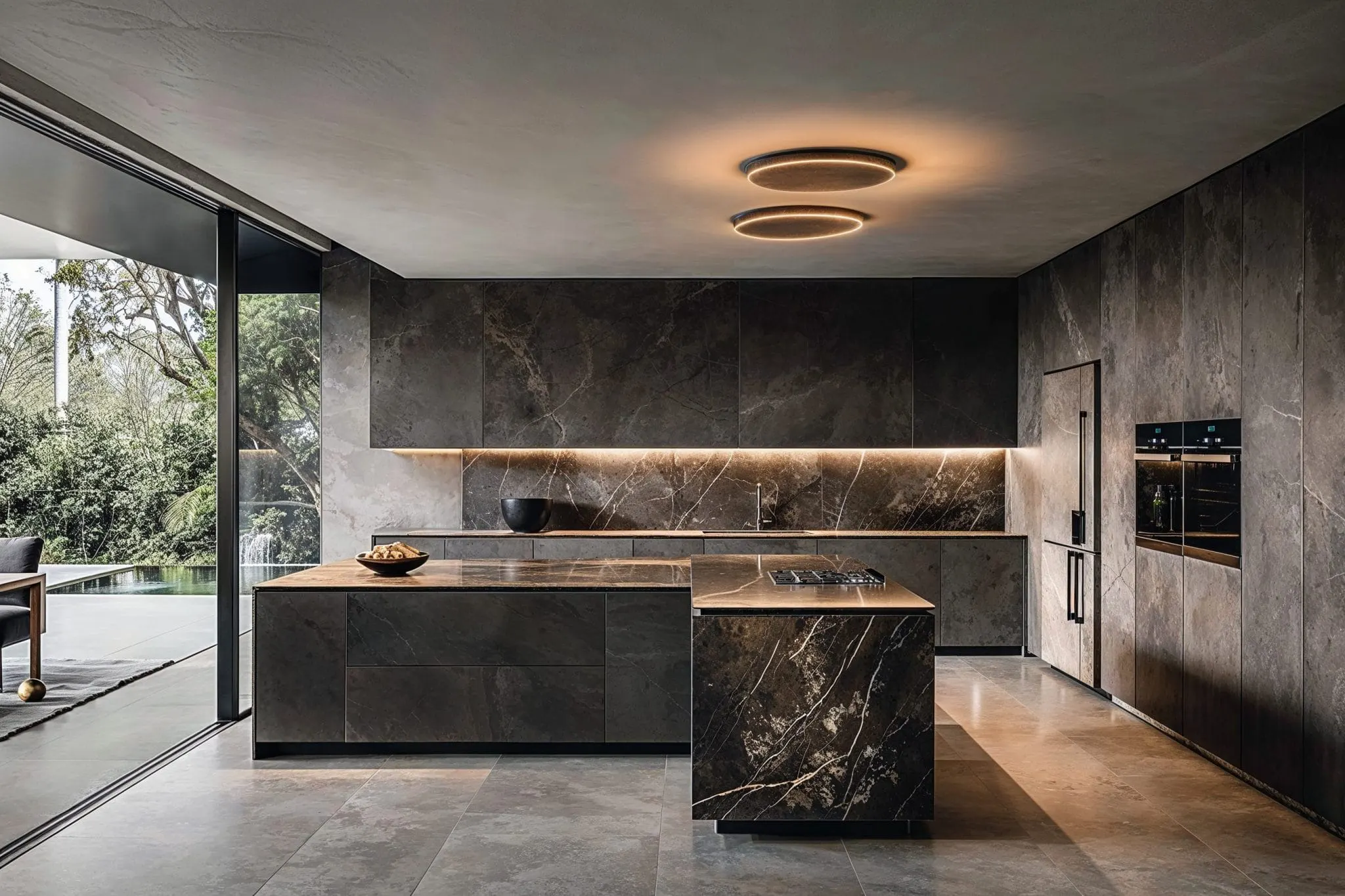 Invisble kitchen with a sleek, minimalistic look.