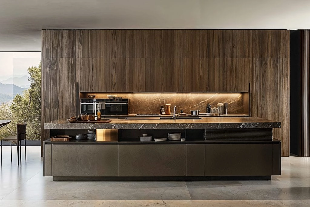 Invisible kitchen with hospitality style quality.