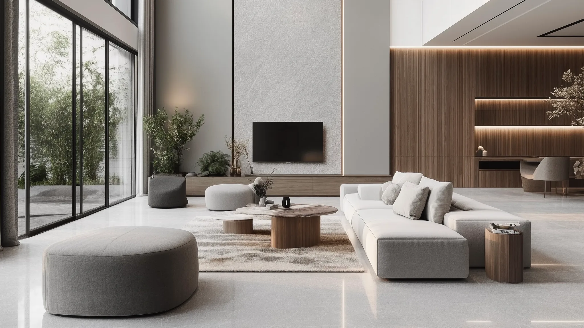 Room designed with minimalism aesthetic.