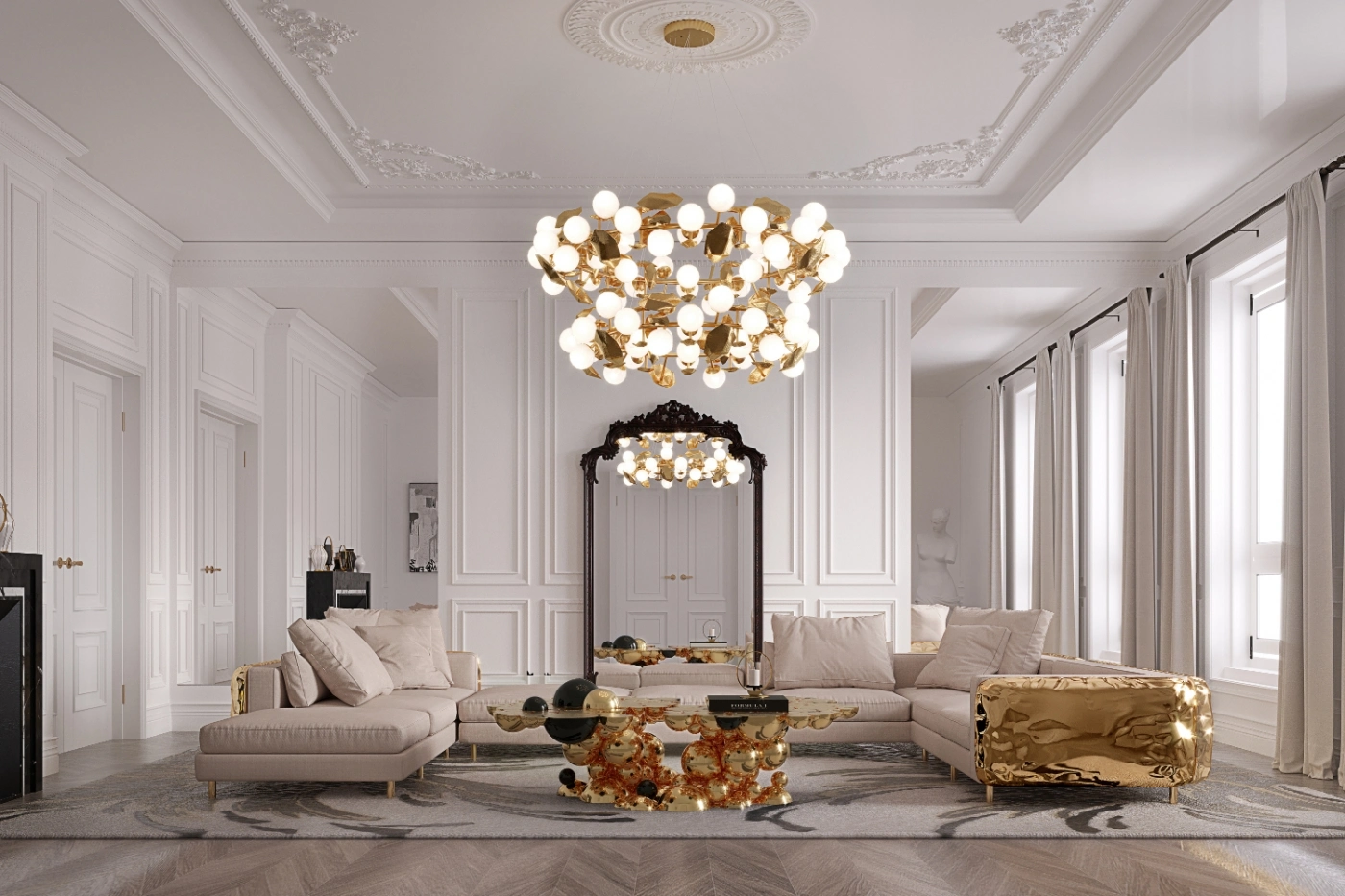Vinxenzo de Cotiis's appartment at a palazzo in Milan.