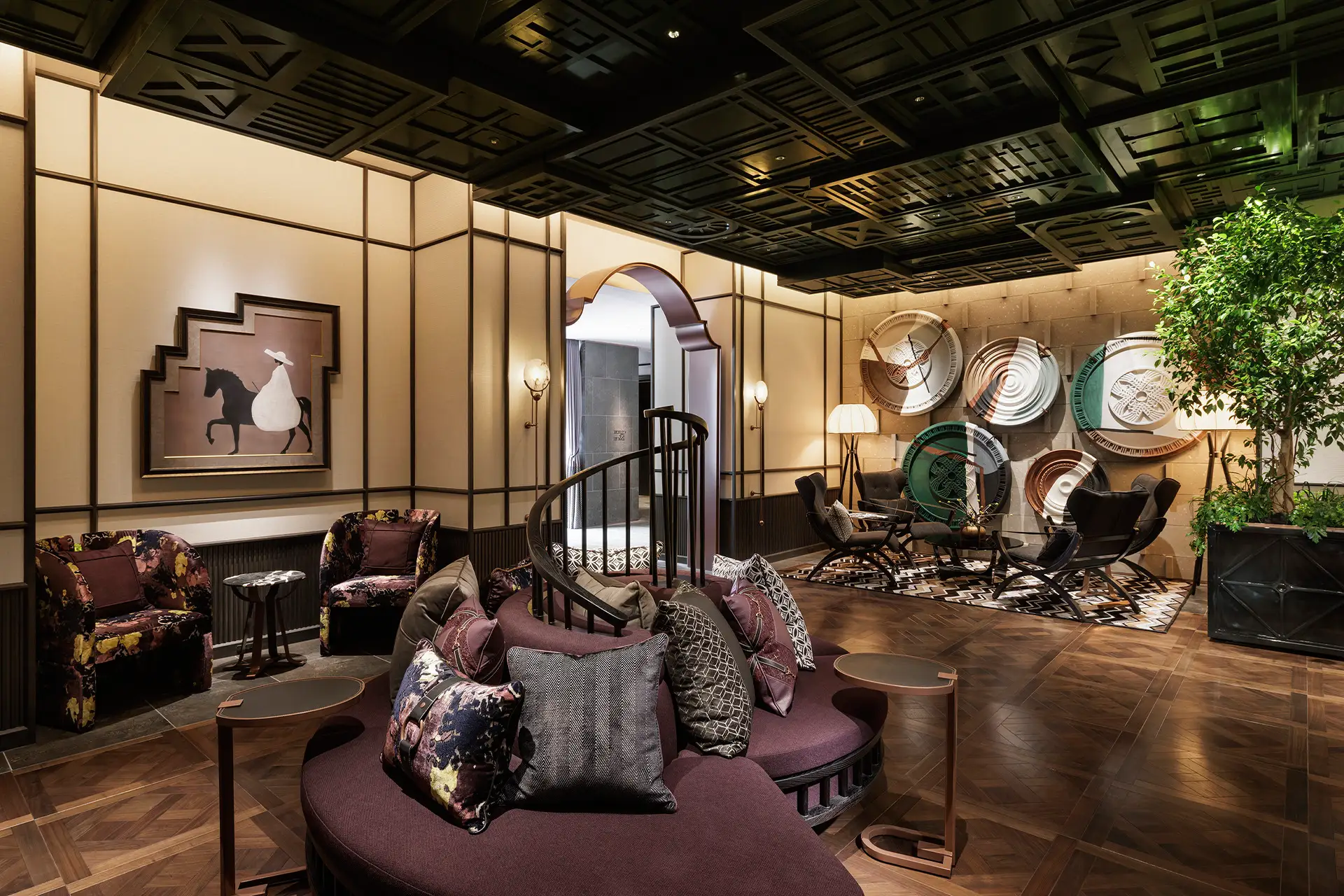 Luxury Design Destinations showcasing a contemporary luxury hotel interior with refined materials and sophisticated hospitality design.