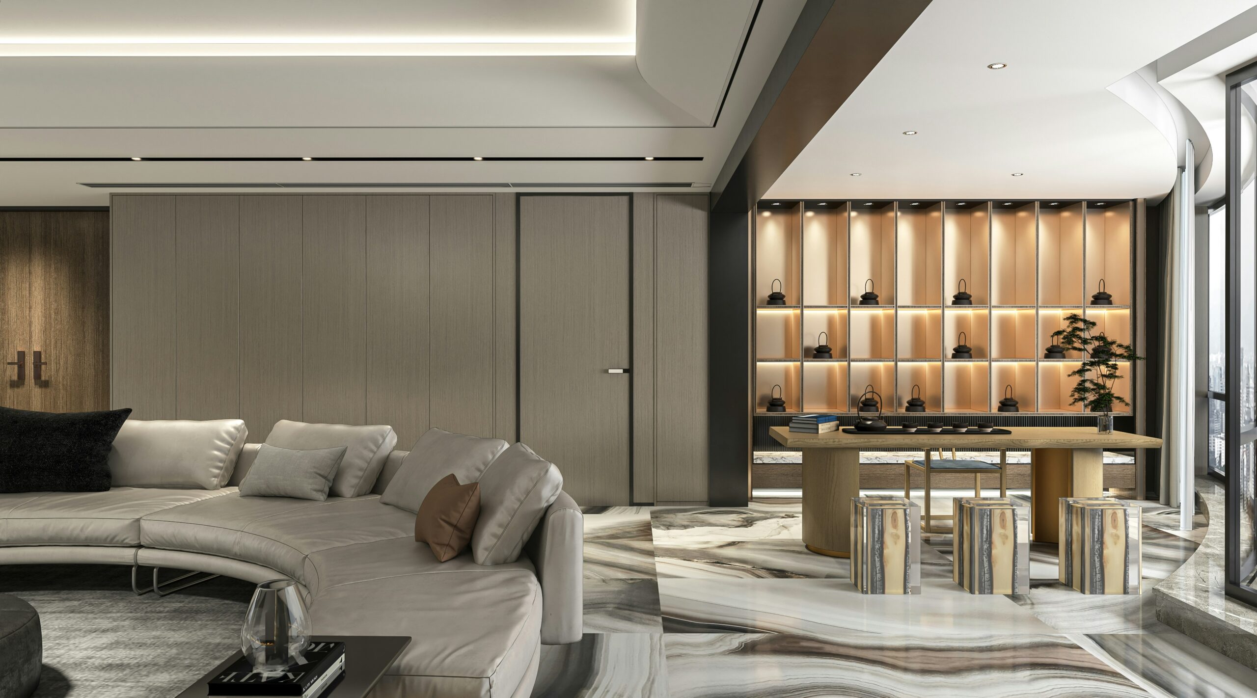 Contemporary luxury living room showcasing timeless furniture, natural wood finishes and refined interior design. Photo by Saiful Islam on Unsplash